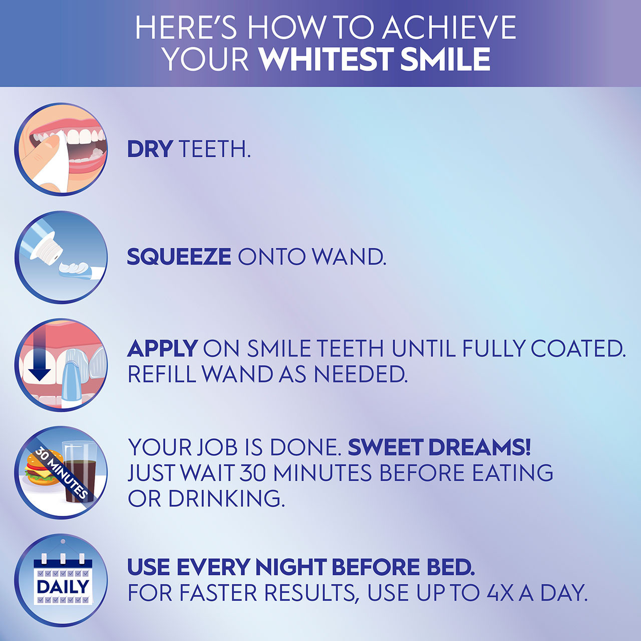 Akcesoria Oral-B 3DWhite Daily Whitening Serum Overnight Freshness Niebieskie | PL_OB97688