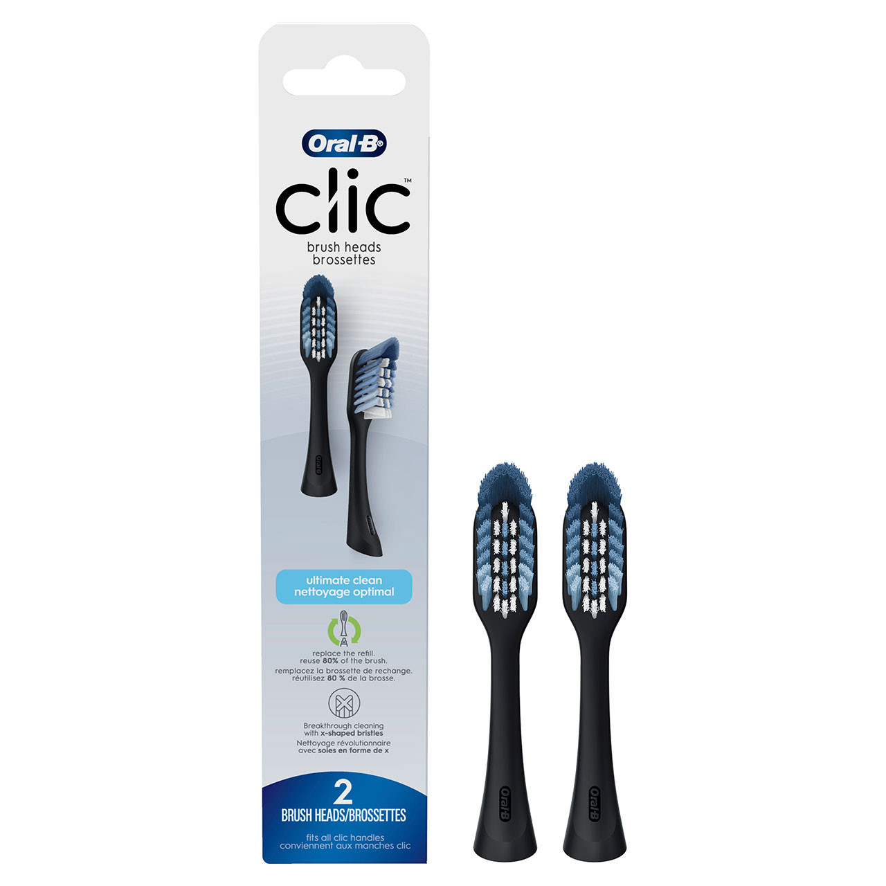 Akcesoria Oral-B Clic Toothbrush Replacement Brush Heads Czarne | PL_OB31345