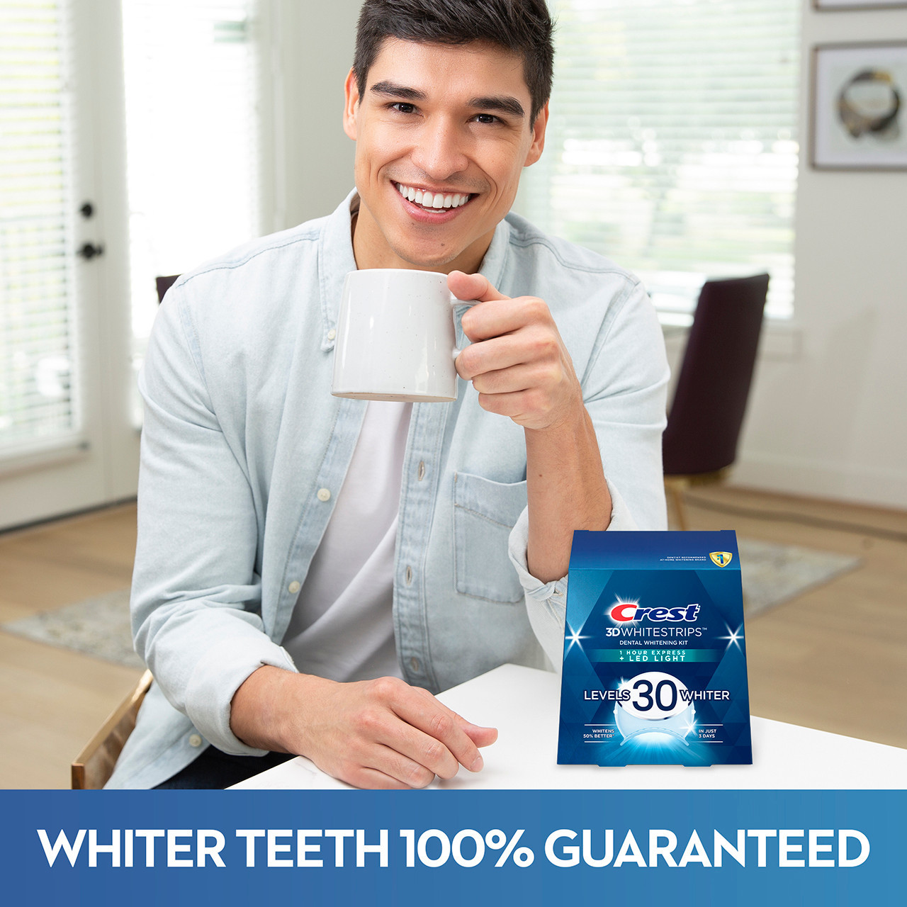 Akcesoria Oral-B Crest 3DWhitestrips Dental Whitening Kit 1 Hour Express + LED Głęboka | PL_OB61242