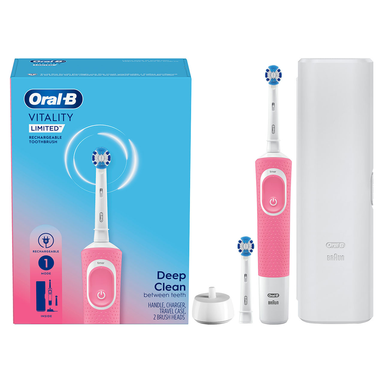 Seria Pro Oral-B Vitality Limited Rechargeable Białe Różowe | PL_OB27439