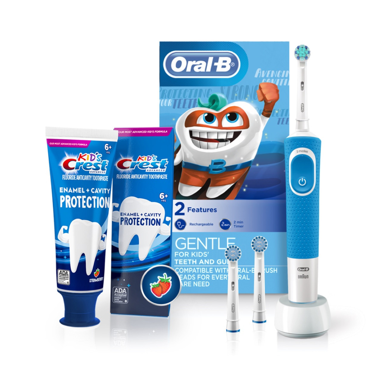 Zestawy Oral-B Advanced Cavity Protection Kids Niebieskie | PL_OB82640