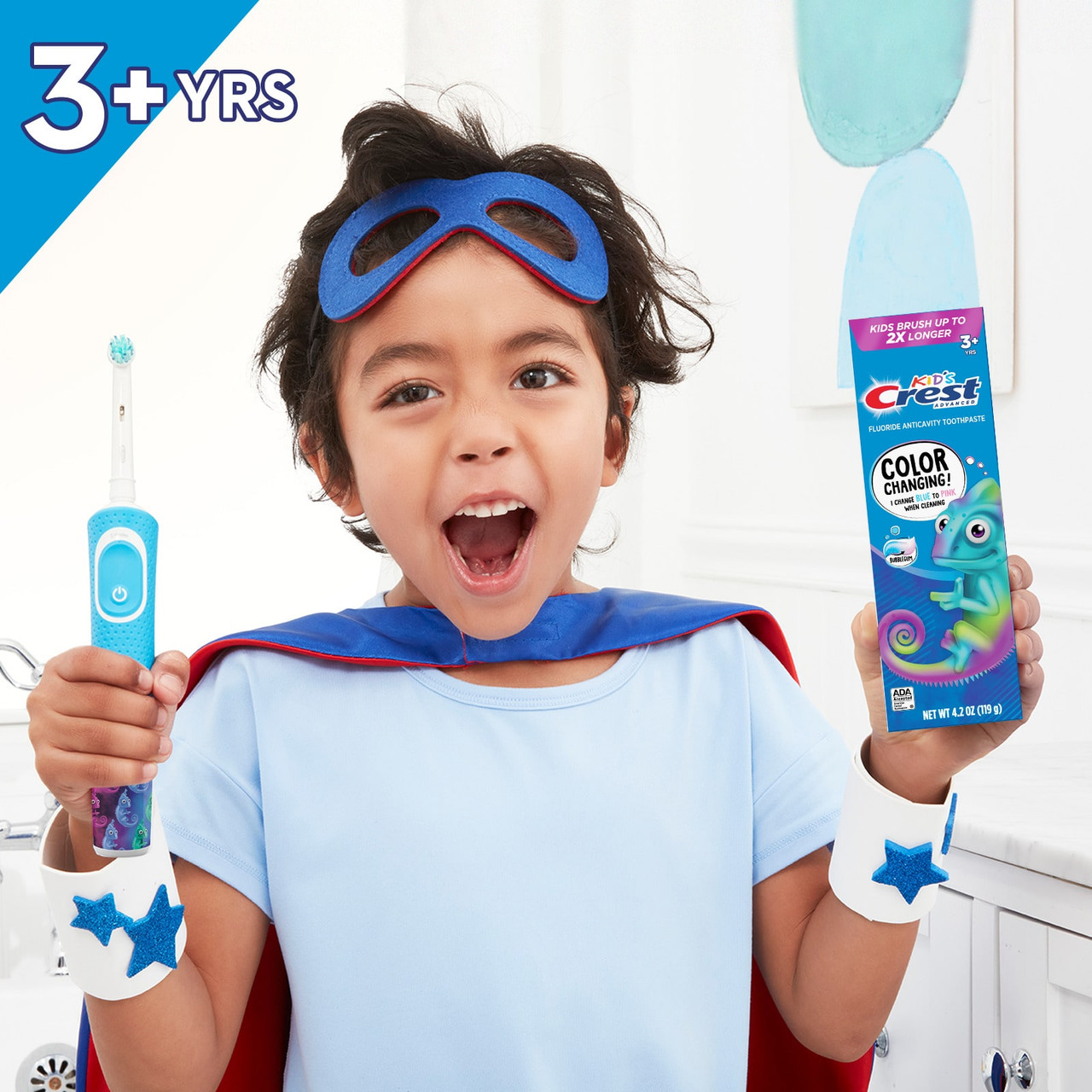 Zestawy Oral-B Crest Kids Enamel + Cavity Protection Białe Niebieskie | PL_OB32229